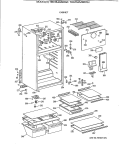 CABINET Diagram and Parts List for TBG16JAZBRAD  General Electric Refrigerator
