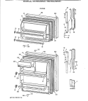 DOORS Diagram and Parts List for TBG16SAZBRWH  General Electric Refrigerator