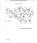 CONTROLS & BACKSPLASH Diagram and Parts List for WDSR4110T2AA  General Electric Washer