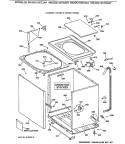 CABINET, COVER & FRONT PANEL Diagram and Parts List for WKSR2100T2WW  General Electric Washer