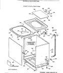 CABINET, COVER & FRONT PANEL Diagram and Parts List for WLXR1020T2WB  General Electric Washer