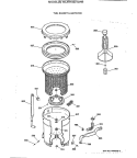 TUB, BASKET & AGITATOR Diagram and Parts List for WLXR1020T2WB  General Electric Washer