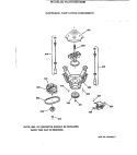 SUSPENSION, PUMP & DRIVE COMPONENTS Diagram and Parts List for WLXR1020T2WB  General Electric Washer