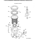 TUB, BASKET & AGITATOR Diagram and Parts List for WMSR2090T2AA  General Electric Washer