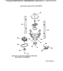 SUSPENSION, PUMP & DRIVE COMPONENTS Diagram and Parts List for WMSR2090T2AA  General Electric Washer