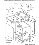 CABINET, COVER & FRONT PANEL Diagram and Parts List for WNXR2100T2WW  General Electric Washer