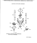 SUSPENSION, PUMP & DRIVE COMPONENTS Diagram and Parts List for WNXR2100T2WW  General Electric Washer