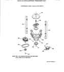 SUSPENSION, PUMP & DRIVE COMPONENTS Diagram and Parts List for WWSQ3090T2WW  General Electric Washer