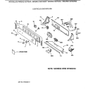 CONTROLS & BACKSPLASH Diagram and Parts List for WKSR2100T3AA  General Electric Washer