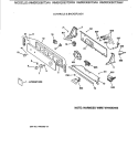 CONTROLS & BACKSPLASH Diagram and Parts List for WMSR2090T3AA  General Electric Washer