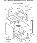 CABINET, COVER & FRONT PANEL Diagram and Parts List for WMSR2090T3AA  General Electric Washer