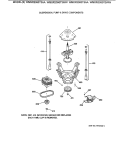 SUSPENSION, PUMP & DRIVE COMPONENTS Diagram and Parts List for WMSR2090T3AA  General Electric Washer