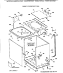 CABINET, COVER & FRONT PANEL Diagram and Parts List for WNSR2100T3WW  General Electric Washer