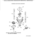 SUSPENSION, PUMP & DRIVE COMPONENTS Diagram and Parts List for WNSR2100T3WW  General Electric Washer