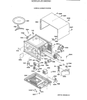 OVEN & CABINET PARTS Diagram and Parts List for JE1250GW01  General Electric Microwave