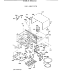 OVEN & CABINET PARTS Diagram and Parts List for JE950GW01  General Electric Microwave