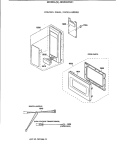 CONTROL PANEL, DOOR & WIRING Diagram and Parts List for JE950GW01  General Electric Microwave