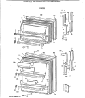 DOORS Diagram and Parts List for TBH14DAXLRWH  General Electric Refrigerator