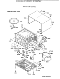 OVEN & CABINET PARTS Diagram and Parts List for JE1240GW01  General Electric Microwave