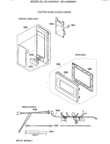 CONTROL PANEL, DOOR & WIRING Diagram and Parts List for JE1240GW01  General Electric Microwave