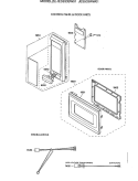 CONTROL PANEL & DOOR PARTS Diagram and Parts List for JES933BW01  General Electric Microwave