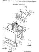 ESCUTCHEON & DOOR ASSEMBLY Diagram and Parts List for GSD720X-68WB  General Electric Dishwasher
