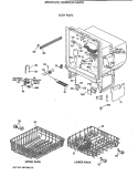 BODY PARTS Diagram and Parts List for GSM603X-68AW  General Electric Dishwasher