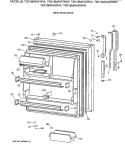 FRESH FOOD DOOR Diagram and Parts List for TBX18MAXHRAA  General Electric Refrigerator