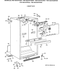 CABINET PARTS Diagram and Parts List for TBX19DAXFRAA  General Electric Refrigerator