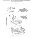 SHELF PARTS Diagram and Parts List for TBX19DAXFRAA  General Electric Refrigerator