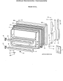 FREEZER DOOR Diagram and Parts List for TBX21DAXCRAA  General Electric Refrigerator