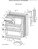 FRESH FOOD DOOR Diagram and Parts List for TBX21DAXCRAA  General Electric Refrigerator