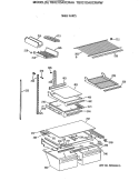 SHELF PARTS Diagram and Parts List for TBX21DAXCRAA  General Electric Refrigerator