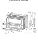 FREEZER DOOR Diagram and Parts List for TBX21MAXCRWW  General Electric Refrigerator