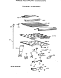 COMPARTMENT SEPARATOR PARTS Diagram and Parts List for TBX21MAXCRWW  General Electric Refrigerator