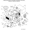 Section Diagram and Parts List for JES1022TW01  General Electric Microwave