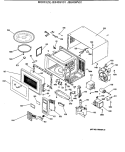 Section Diagram and Parts List for JE640GV01  General Electric Microwave