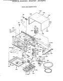 OVEN AND CABINET PARTS Diagram and Parts List for JE940GW01  General Electric Microwave