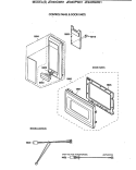 CONTROL PANEL & DOOR PARTS Diagram and Parts List for JE940GW01  General Electric Microwave