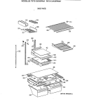 SHELF PARTS Diagram and Parts List for TBT21DAXBRAA  General Electric Refrigerator