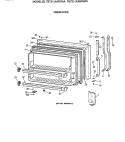 FREEZER DOOR Diagram and Parts List for TBT21JAXBRWW  General Electric Refrigerator