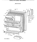 FRESH FOOD DOOR Diagram and Parts List for TBT21JAXBRWW  General Electric Refrigerator