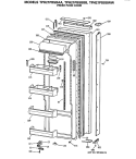 FRESH FOOD DOOR Diagram and Parts List for TPH21PBSBBB  General Electric Refrigerator
