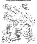 Section Diagram and Parts List for TPH21PBSBBB  General Electric Refrigerator