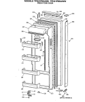 FRESH FOOD DOOR Diagram and Parts List for TPH21PBSABB  General Electric Refrigerator