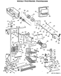 Section Diagram and Parts List for TPH21PBSABB  General Electric Refrigerator