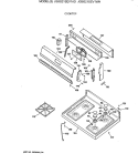 COOKTOP Diagram and Parts List for JGBS21SEV1WH  General Electric Range