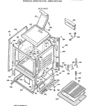 BODY PARTS Diagram and Parts List for JGBS21SEV1WH  General Electric Range