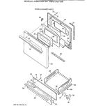 DOOR & DRAWER PARTS Diagram and Parts List for JGBS21SEV1WH  General Electric Range
