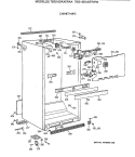CABINET PARTS Diagram and Parts List for TBG18DAXERWW  General Electric Refrigerator